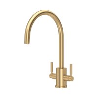 Perrin & Rowe Juliet Round Monobloc Sink Mixer - Satin Brass