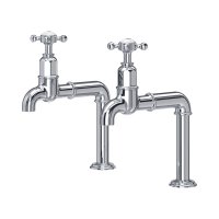 Perrin & Rowe Ionian Crosstop Bibcock Taps - Chrome