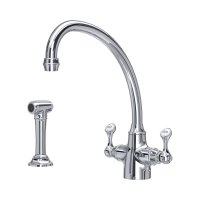 Perrin & Rowe Etruscan Monobloc Sink Mixer with Rinse - Chrome