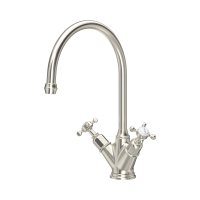Perrin & Rowe Phoenician Monobloc Sink Mixer (Crosstop) - Pewter