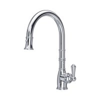 Perrin & Rowe Provence Monobloc Sink Mixer with Pull-Down Rinse - Chrome