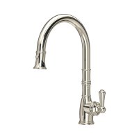 Perrin & Rowe Provence Monobloc Sink Mixer with Pull-Down Rinse - Nickel