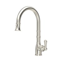 Perrin & Rowe Provence Monobloc Sink Mixer with Pull-Down Rinse - Pewter