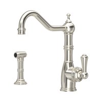 Perrin & Rowe Provence Monobloc Sink Mixer with Rinse (Single Lever) - Pewter