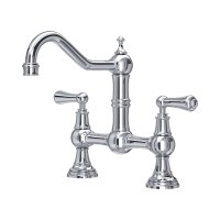 Perrin & Rowe Provence Bridge Sink Mixer - Chrome