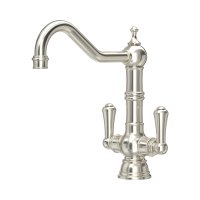 Perrin & Rowe Provence Monobloc Sink Mixer (Dual Lever) - Pewter