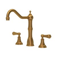 Perrin & Rowe Provence Widespread Sink Mixer - Aged Brass