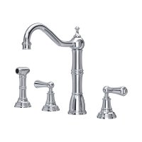 Perrin & Rowe Provence Widespread Sink Mixer with Rinse - Chrome