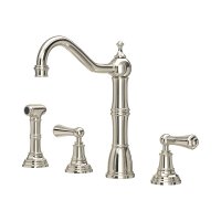 Perrin & Rowe Provence Widespread Sink Mixer with Rinse - Nickel