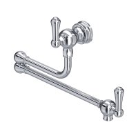 Perrin & Rowe Pot Filler with Lever Handles - Chrome
