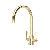 Perrin & Rowe Langbourn Monobloc Sink Mixer (Dual Lever) - Polished Brass