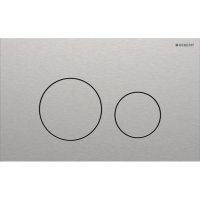 Geberit Sigma40 Round Dual Flush Plate - Brushed Stainless Steel