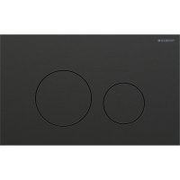 Geberit Sigma40 Round Dual Flush Plate - Brushed Black Chrome