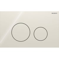 Geberit Sigma40 Round Dual Flush Plate - Sand Grey Glass