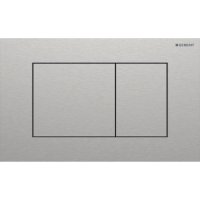 Geberit Sigma40 Square Dual Flush Plate - Brushed Stainless Steel