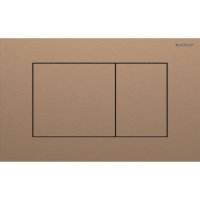 Geberit Sigma40 Square Dual Flush Plate - Brushed Red Gold