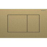 Geberit Sigma40 Square Dual Flush Plate - Brushed Brass