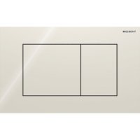 Geberit Sigma40 Square Dual Flush Plate - Sand Grey Glass