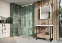 Scudo Momentum 1000mm Sliding Door Shower Enclosure - Brushed Bronze