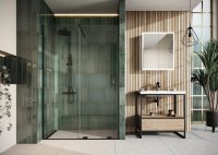 Scudo Momentum 1000mm Sliding Door Shower Enclosure - Gunmetal
