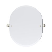 Perrin & Rowe Traditional 625 x 500mm Oval Mirror - Nickel