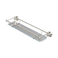 Perrin & Rowe Traditional 510mm Glass Shelf - Pewter