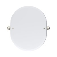 Perrin & Rowe Traditional 625 x 500mm Oval Mirror - Pewter