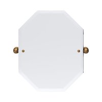 Perrin & Rowe Traditional 625 x 500mm Octagonal Mirror - English Bronze