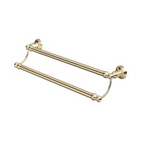 Perrin & Rowe Traditional 495mm Double Towel Rail - Gold