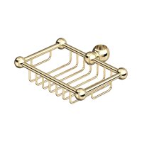 Perrin & Rowe Traditional Sliding Rail Soap Basket - Gold