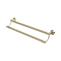 Perrin & Rowe Traditional 648mm Double Towel Rail - Polished Brass