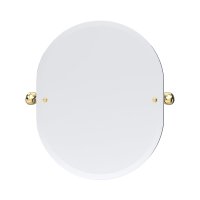 Perrin & Rowe Traditional 625 x 500mm Oval Mirror - Polished Brass