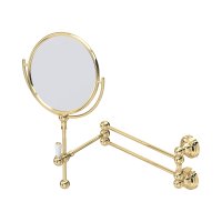 Perrin & Rowe Traditional Wall-Mounted Shaving Mirror - Polished Brass