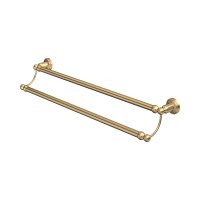 Perrin & Rowe Traditional 648mm Double Towel Rail - Satin Brass