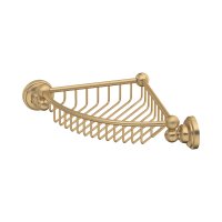 Perrin & Rowe Traditional Corner Basket - Satin Brass