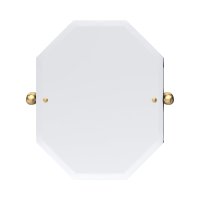 Perrin & Rowe Traditional 625 x 500mm Octagonal Mirror - Satin Brass