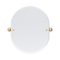 Perrin & Rowe Traditional 625 x 500mm Oval Mirror - Satin Brass