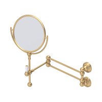 Perrin & Rowe Traditional Wall-Mounted Shaving Mirror - Satin Brass