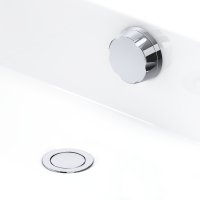 Perrin & Rowe Bath Pop-Up Waste & Overflow with 900mm Concealed Pipes - Chrome