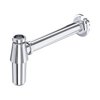 Perrin & Rowe Traditional Bottle Trap with Outlet, Pipe & Flange - Chrome