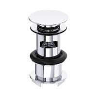 Perrin & Rowe Large Slotted Push Basin Waste - Chrome