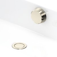 Perrin & Rowe Bath Pop-Up Waste & Overflow with 900mm Concealed Pipes - Nickel