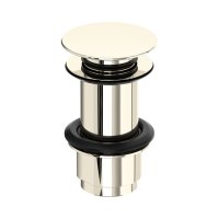 Perrin & Rowe Large Unslotted Push Basin Waste - Nickel