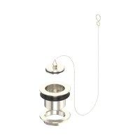 Perrin & Rowe Unslotted Bath Waste, Plug & Chain - Pewter