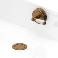 Perrin & Rowe Combined Pop-Up Waste and Overflow with 550mm Concealed Pipes - English Bronze