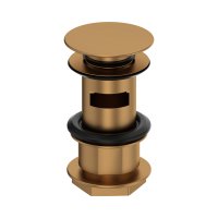 Perrin & Rowe Large Slotted Push Basin Waste - English Bronze