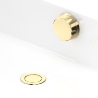 Perrin & Rowe Bath Pop-Up Waste & Overflow with 900mm Concealed Pipes - Gold