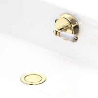 Perrin & Rowe Combined Pop-Up Waste and Overflow with 900mm Concealed Pipes - Gold