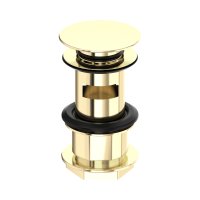 Perrin & Rowe Large Slotted Push Basin Waste - Gold