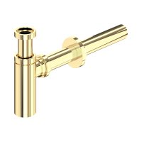 Perrin & Rowe Contemporary Bottle Trap with Outlet, Pipe & Flange - Polished Brass